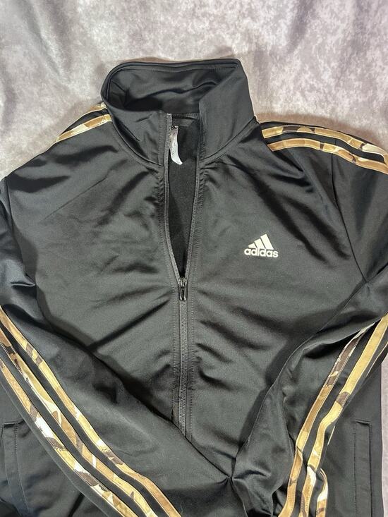 adidas Jackets & Blazers - Adidas Primegreen Track Jacket Women's Medium Black Full Zip Camo 3 Stripe